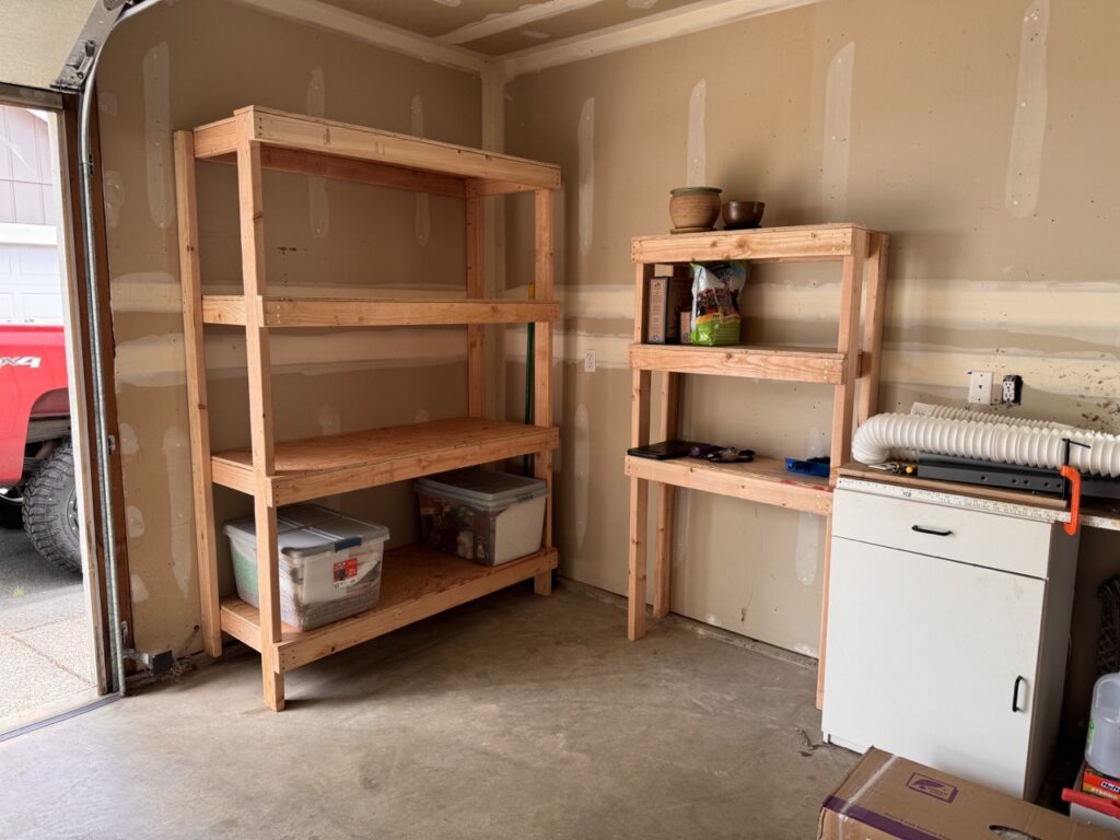 custom garage storage bin shelves